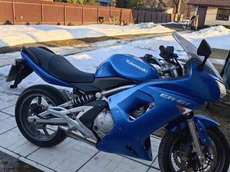 2007 Kawasaki ER-6F (Ninja 650R), синий, 385000 рублей, вид 2