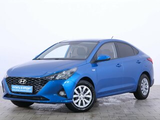 2021 Hyundai Solaris II Рестайлинг, синий, 1579000 рублей, вид 3