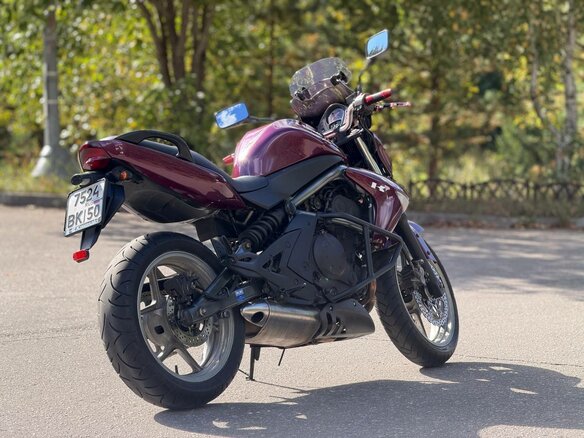 2006 Kawasaki ER-6N, фиолетовый, 350000 рублей - вид 9