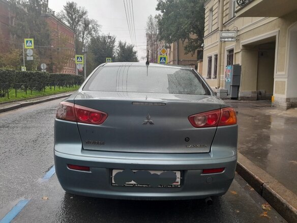 2007 Mitsubishi Lancer X, голубой, 450000 рублей - вид 6