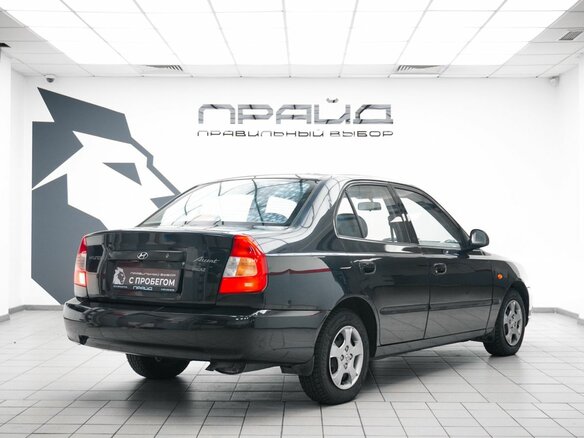2008 Hyundai Accent ТагАЗ II, чёрный - вид 2