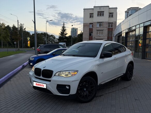 2012 BMW X6 40d I (E71) Рестайлинг, белый - вид 4