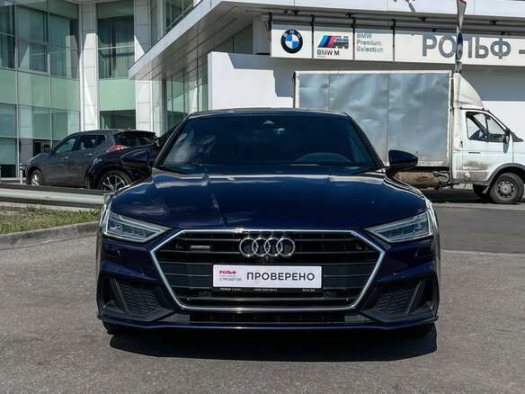 2019 Audi A7 50 TDI II (4K), синий - вид 1