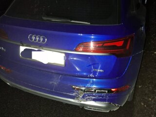 2021 Audi Q5 45 TFSI II (FY) Рестайлинг, синий, 3440000 рублей, вид 4