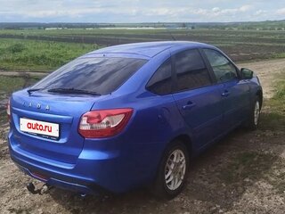 2019 Lada (ВАЗ) Granta I Рестайлинг, синий, 690000 рублей, вид 2