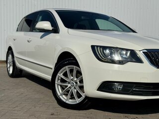 2014 Skoda Superb DSG II Рестайлинг, белый, 1299000 рублей, вид 5