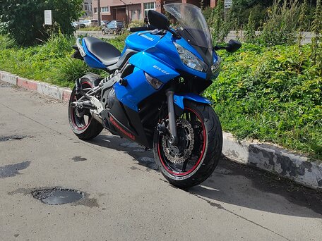 2012 Kawasaki ER-6F (Ninja 650R), синий, 450000 рублей, вид 1