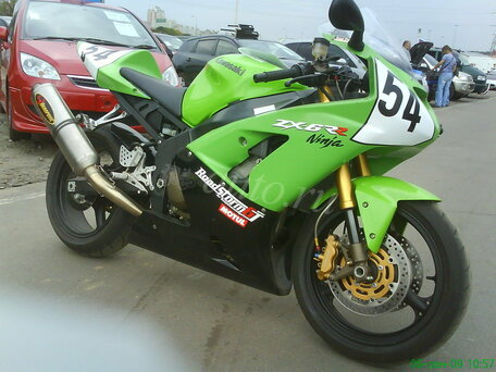 2003 Kawasaki ZX-6 Ninja, зелёный, 525000 рублей, вид 1