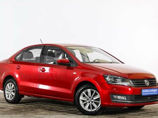 2016 Volkswagen Polo V Рестайлинг, красный, 999000 рублей, вид 1