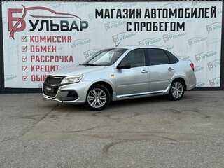 2013 Lada (ВАЗ) Granta I, серебристый, 375000 рублей, вид 3