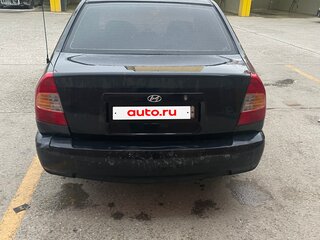 2008 Hyundai Accent ТагАЗ II, чёрный, 350000 рублей, вид 4