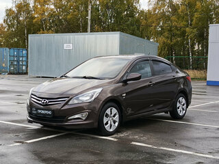 2014 Hyundai Solaris I Рестайлинг, коричневый, 967000 рублей, вид 1