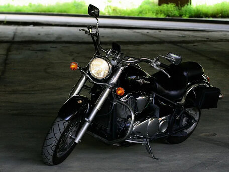 2008 Kawasaki VN900 Vulcan, чёрный, 510000 рублей, вид 4