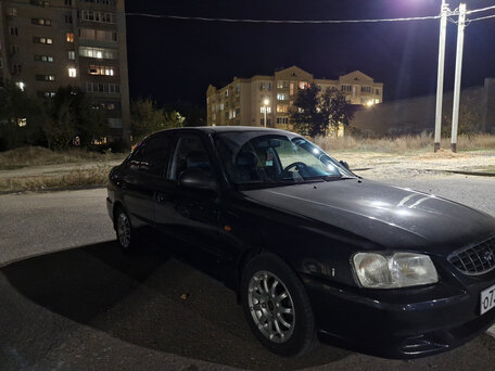 2007 Hyundai Accent ТагАЗ II, чёрный, 400000 рублей, вид 1