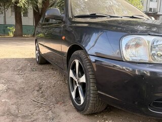 2008 Hyundai Accent ТагАЗ II, чёрный, 330000 рублей, вид 3