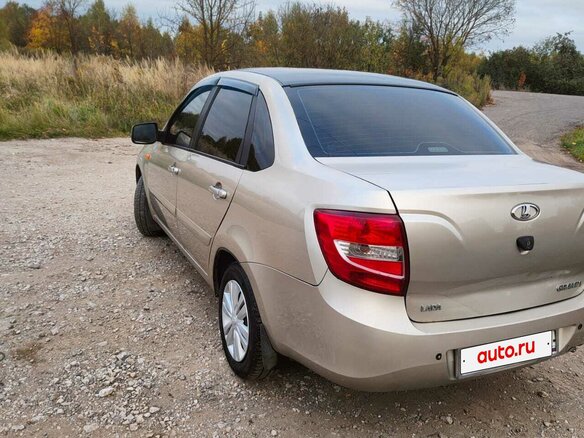 2013 Lada (ВАЗ) Granta I, бежевый, 375000 рублей - вид 6
