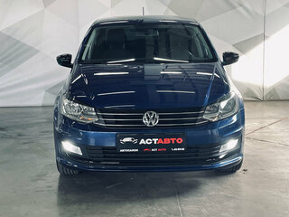 2017 Volkswagen Polo V Рестайлинг, синий, 1150000 рублей, вид 2