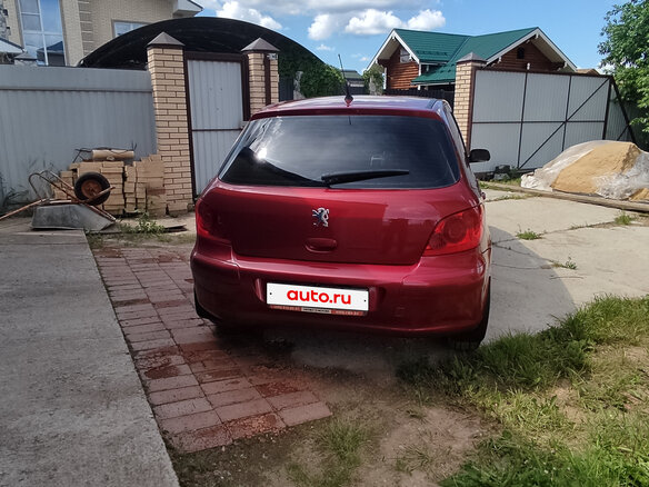 2007 Peugeot 307 I Рестайлинг, красный, 450000 рублей - вид 6