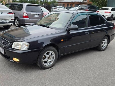 2005 Hyundai Accent ТагАЗ II, чёрный, вид 3