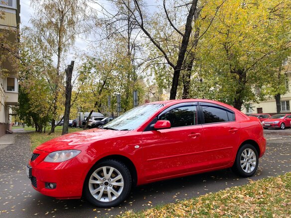 2007 Mazda 3 I (BK) Рестайлинг, красный