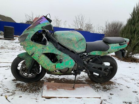 2001 Kawasaki ZX-9R Ninja, зелёный, 420000 рублей, вид 3