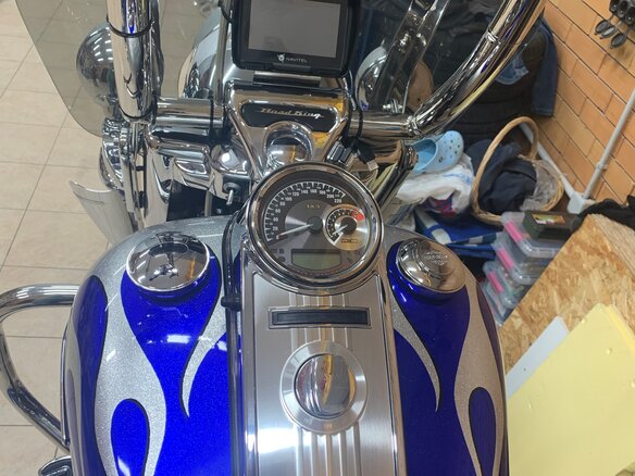 2008 Harley-Davidson Road King, синий, 1600000 рублей - вид 7