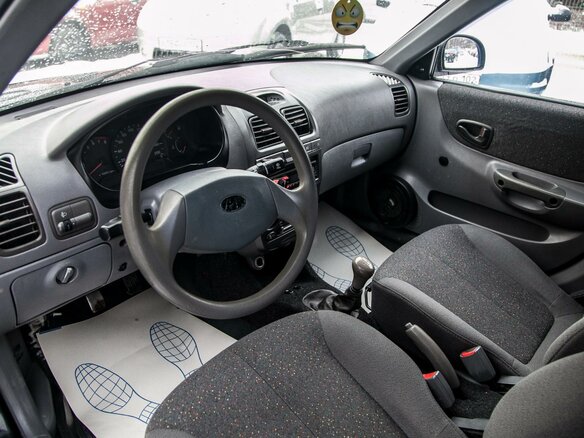 2007 Hyundai Accent ТагАЗ II, чёрный - вид 4