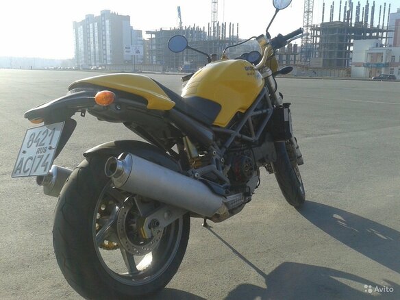 2001 Ducati Monster S4, жёлтый - вид 1