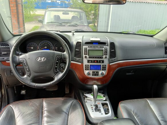 2008 Hyundai Santa Fe II, чёрный, 1250000 рублей - вид 4