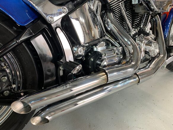 2006 Harley-Davidson Springer Softail, синий - вид 20