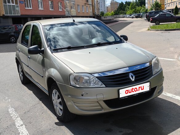 2012 Renault Logan I Рестайлинг, бежевый, 415000 рублей - вид 3