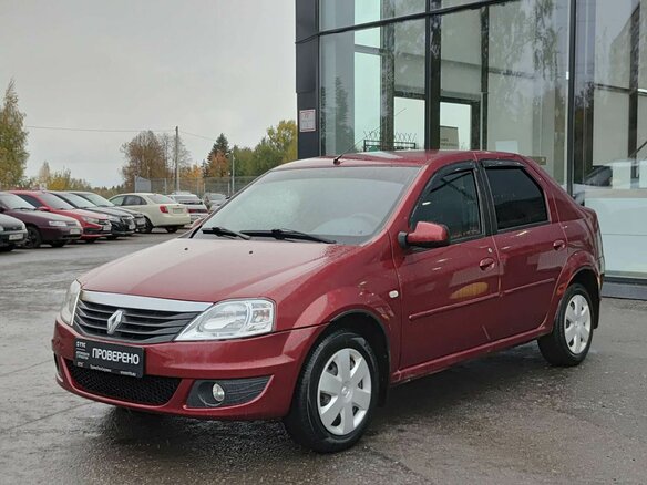 2011 Renault Logan I Рестайлинг, красный, 349000 рублей