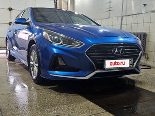 2018 Hyundai Sonata VII (LF) Рестайлинг, синий, 1485000 рублей, вид 3
