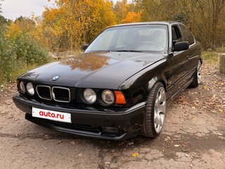 1992 BMW 5 серии 520i III (E34), чёрный, 580000 рублей, вид 1