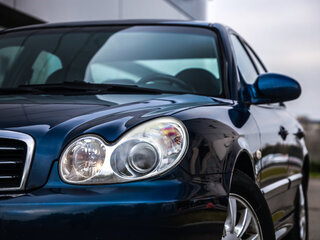 2008 Hyundai Sonata ТагАЗ IV (EF) Рестайлинг, синий, 619777 рублей, вид 2