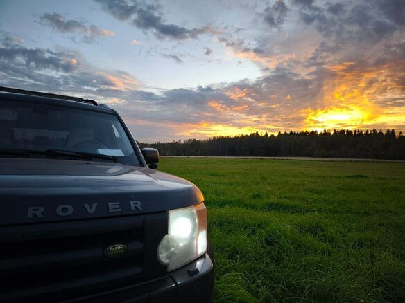 2008 Land Rover Discovery III, синий, 900000 рублей