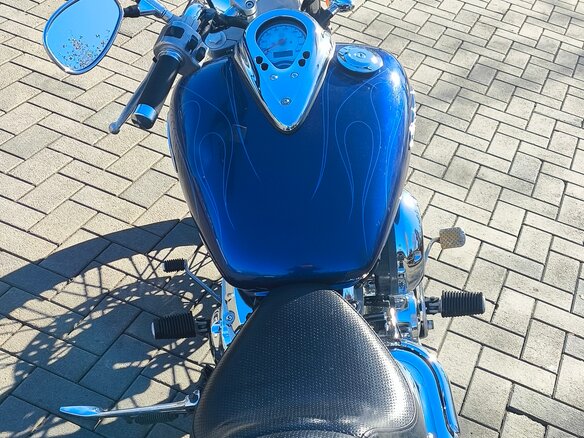 2003 Yamaha XVS400 Drag Star, синий, 350000 рублей - вид 4