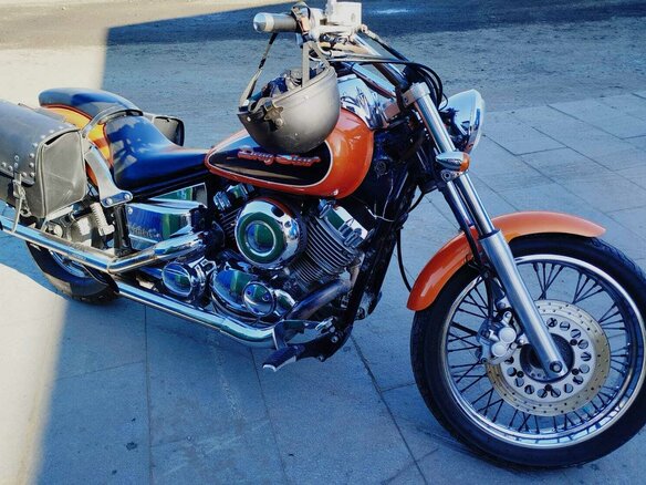 1996 Yamaha XVS400 Drag Star, оранжевый, 270000 рублей - вид 2