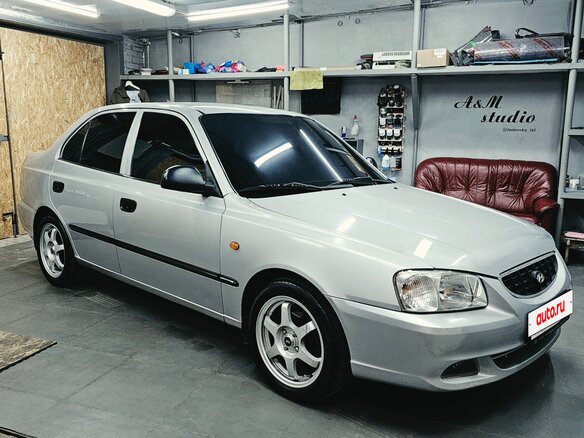 2006 Hyundai Accent ТагАЗ II, серебристый, 400000 рублей