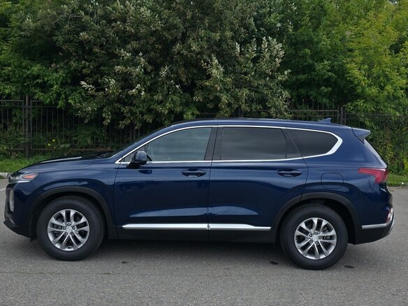 2019 Hyundai Santa Fe IV, синий, 2450000 рублей - вид 4