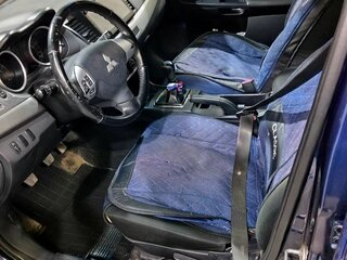 2014 Mitsubishi Lancer X Рестайлинг, синий, 730000 рублей, вид 5