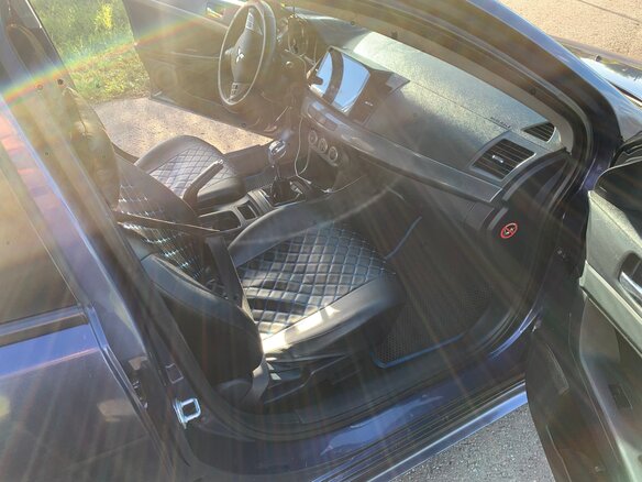2007 Mitsubishi Lancer X, синий, 1100000 рублей - вид 4