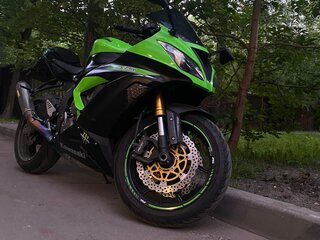 2014 Kawasaki ZX-6 Ninja, зелёный, 825000 рублей, вид 2