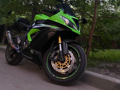 2014 Kawasaki ZX-6 Ninja, зелёный, 805000 рублей, вид 2