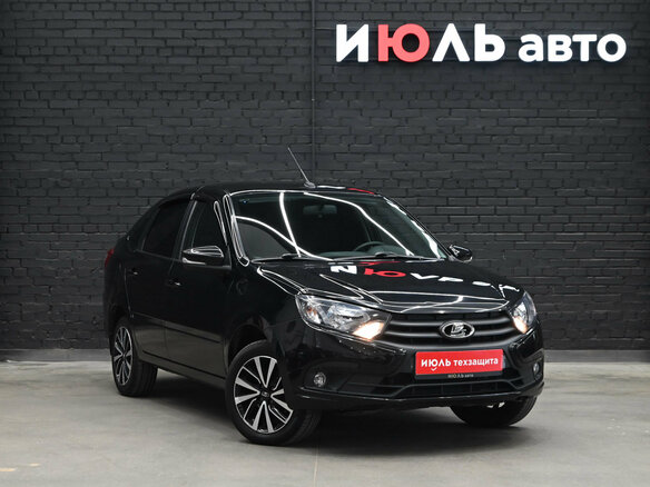 2024 Lada (ВАЗ) Granta I Рестайлинг, чёрный - вид 3