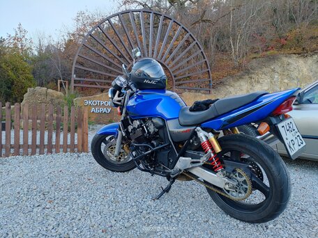 2002 Honda CB 400 Super Four, синий, 280000 рублей, вид 3
