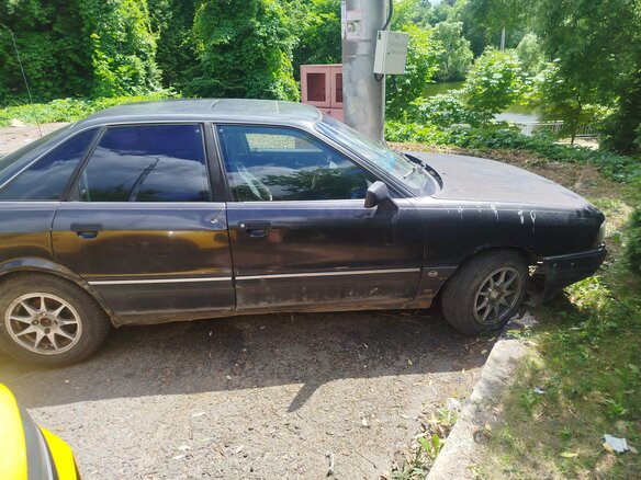 1987 Audi 90 II (B3), чёрный - вид 4