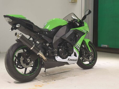 2010 Kawasaki ZX-10R Ninja, зелёный, 895000 рублей, вид 5