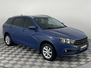 2019 Lada (ВАЗ) Vesta SW I, синий, 740000 рублей, вид 4