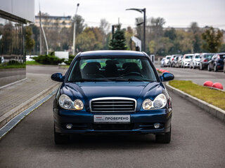 2008 Hyundai Sonata ТагАЗ IV (EF) Рестайлинг, синий, 619777 рублей, вид 4